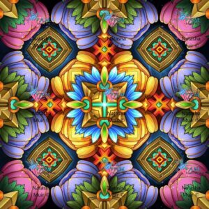 PREORDER Flower Fractal by Natasha Muir © 60*60 cm Full Drill