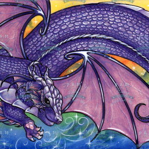 PREORDER Purple Dragon Ferret by Nat Ewert of Nat Ewert Art © 75*60 cm Full Drill