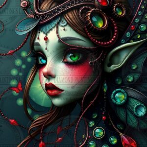 PREORDER Gemwisp Pixie of the Bloomfire Chorus by Crazy Jane Lane Creations © Full Drill with some ABs