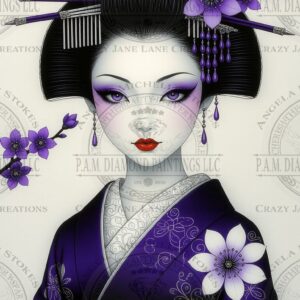 PREORDER Lavendermoon Geisha of the Silken Bloom by Crazy Jane Lane Creations © Full Drill with some ABs