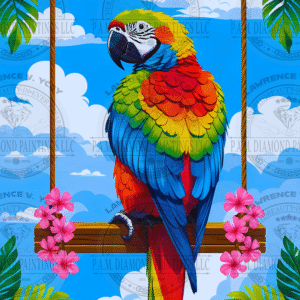 PREORDER Rainbow Parrot on a Swing by Lawrence R. Ycay © Full Drill with some ABs