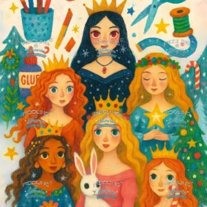 PREORDER The Crafting Court by Piddling At Memories © Full Drill with some ABs