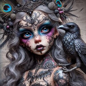 PREORDER Violetthorn Oracle of the Mourning Veil by Crazy Jane Lane Creations © Full Drill with some ABs